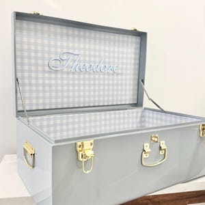 Custom Keepsake Trunk for Boy First Birthday Gift for Son Toddler Gift for Grandson Storage Memory Box Heirloom Gift for Boy Nursery Decor