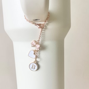 RF REENFAYA Cup Charm Keychain Set - 26 A-Z Letters With Gold Chain, Stanley/Yeti Tumbler Accessories - View #10