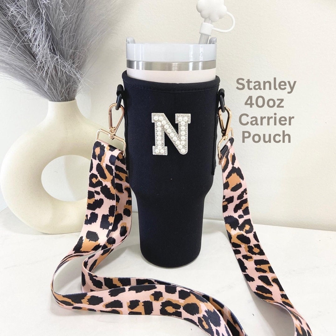 NECARSIN Water Bottle Pouch for Stanley Quencher Adventure 40oz,Gym Tumbler  Stanley Cup Accessories for Women,Tumbler Pouch for Cards, Keys