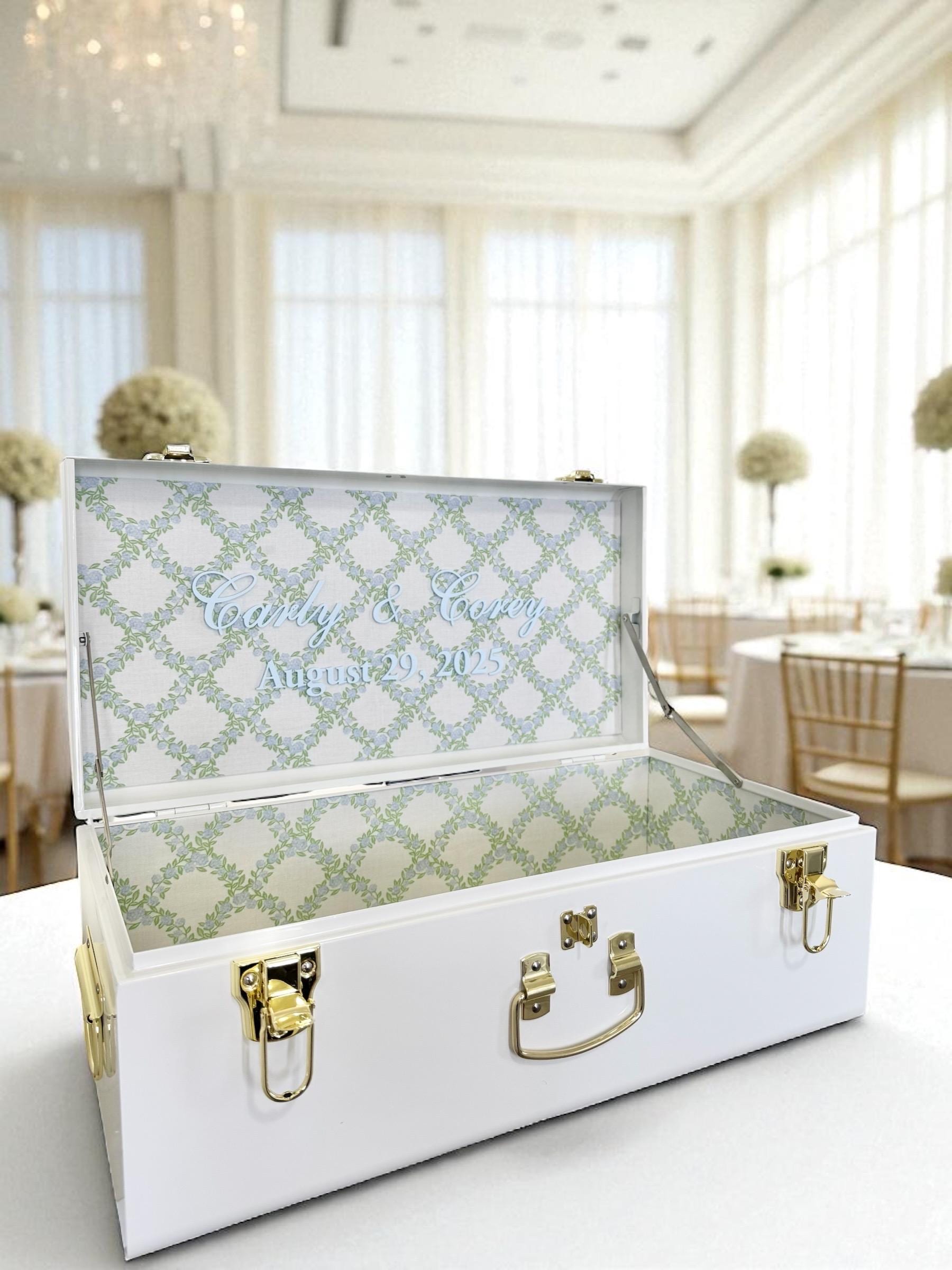 Bridal Keepsake Trunk for Bride to Be Wedding Day Luxury Gift With Last ...