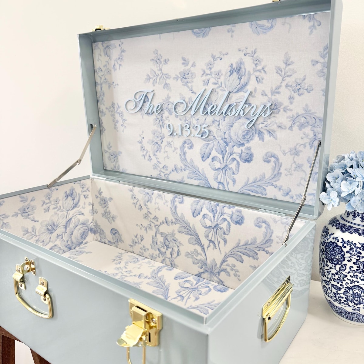 Keepsake Trunk for Sister in Law Gift for Couple Memory Box for Mother of Bride Christmas Present for Friend Something Blue Gift for Niece - Etsy