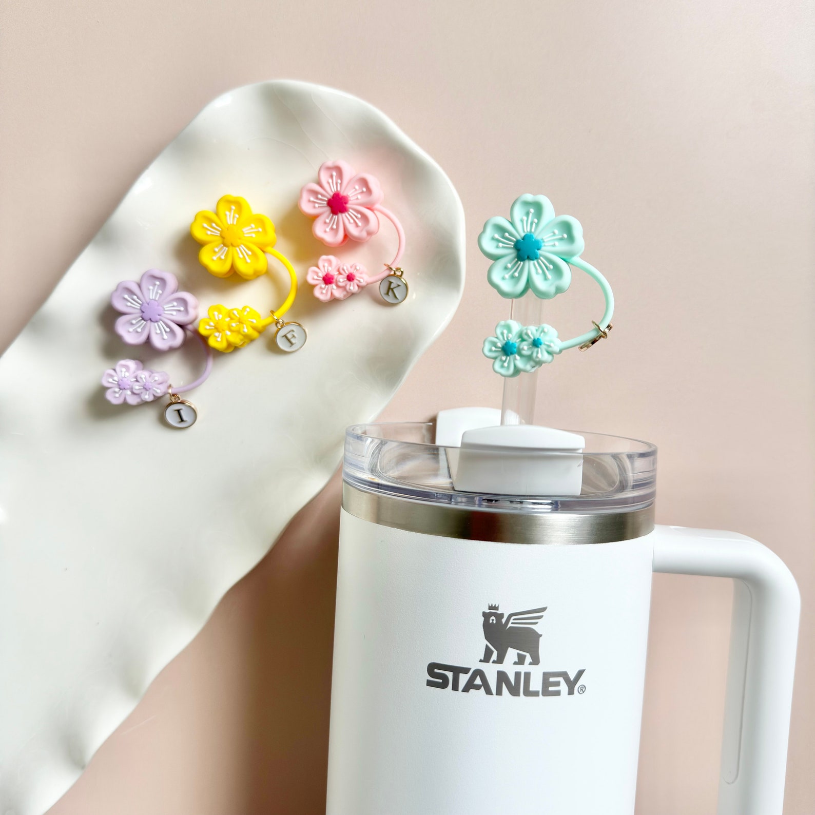 Straw Accessory Straw Cap for Tumbler Cup Accessory Straw Charm 40oz Quencher Water ...
