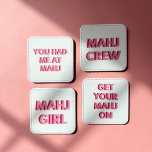 Mahjong Accessories for Mahjong Party Gift Favor for Mahjong Game Night Pink Mahjong Accessories for Mahjong Gift for Mahjong Lover Bag