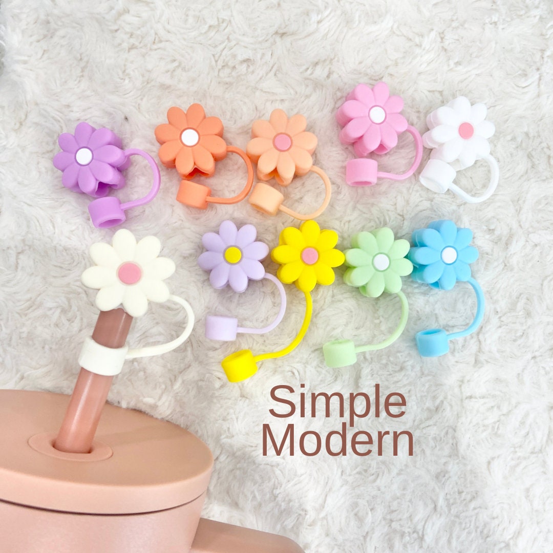 Simple Modern Accessory Straw Cap Topper Water Bottle Tumbler Cup Drink Cover  Simple Modern Dust Cover Straw Tumbler Cover Daisy Straw Cover 