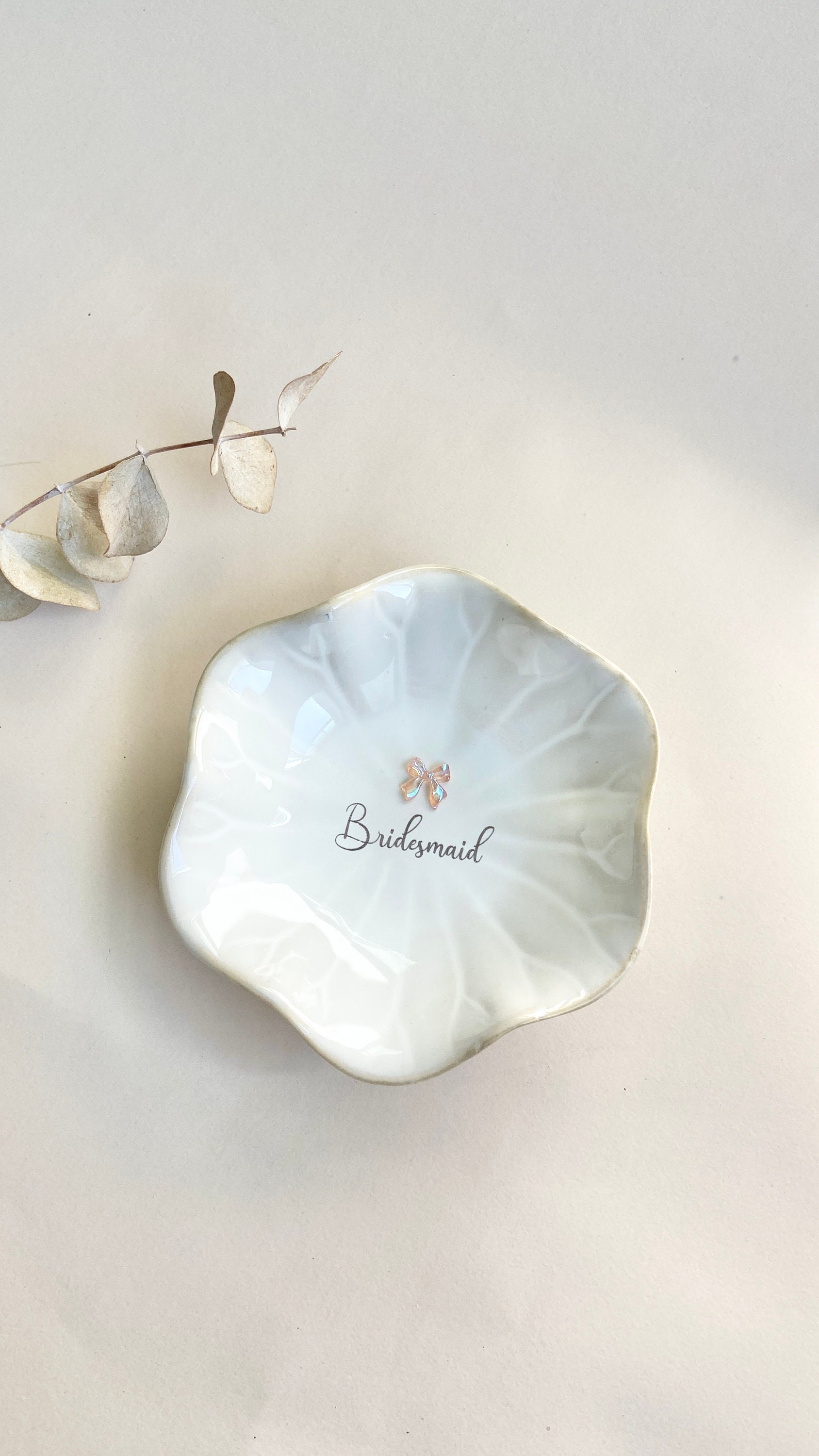 Personalized Jewelry Dish for Bridesmaid Gift for Engagement Ring Dish Gift Bridal Shower Gift for Mothers Day from Daughter Graduation Gift