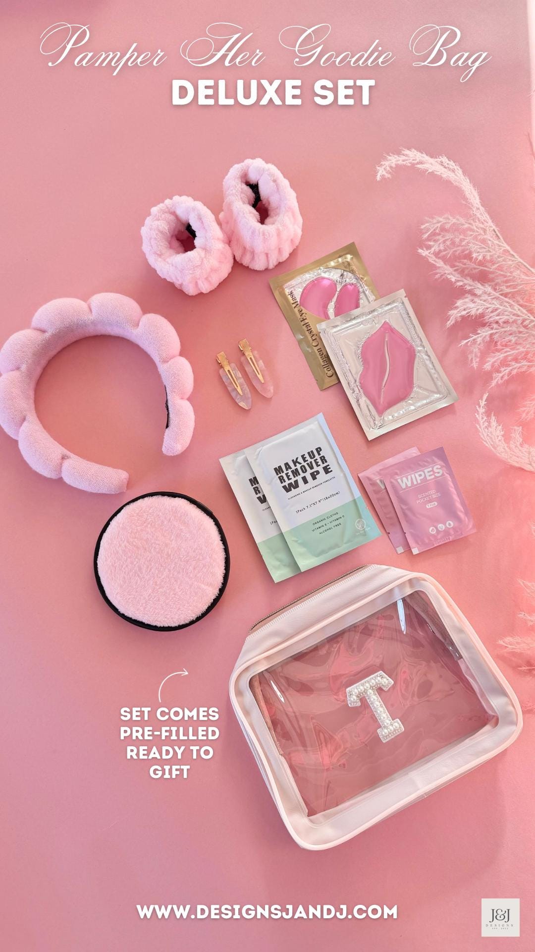 Personalized Care Package with Makeup Bag Bachelorette Party Gift Bag Party Favor for Teen Girl Slumber Party Pamper Spa Gift for Mom To Be