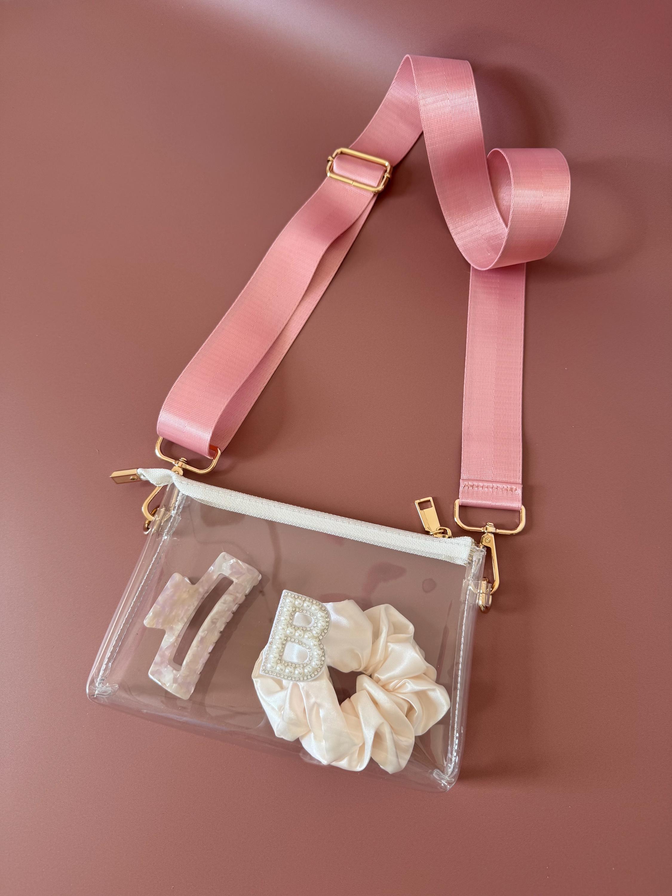 HERCHR Borsa da Concerto Trasparente, Borsa a Tracolla Trasparente con Cerniera in PVC Impermeabile Approvata dallo Stadio con Tracolla Regolabile per Lo Shopping Fitness(Giallo