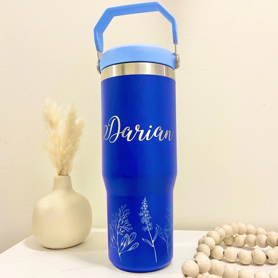 Custom Stanley Iceflow Flip Straw Tumbler 30oz Personalized Stanley Tumbler  Engraved Stanley Tumbler With Handle Stanley Cup Gift for Mom 