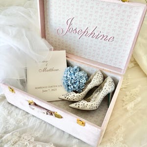Baúl de recuerdos de boda para novia, cofre para guardar vestidos de novia, regalo para despedida de soltera, regalo para fiesta de compromiso, regalo de aniversario de boda