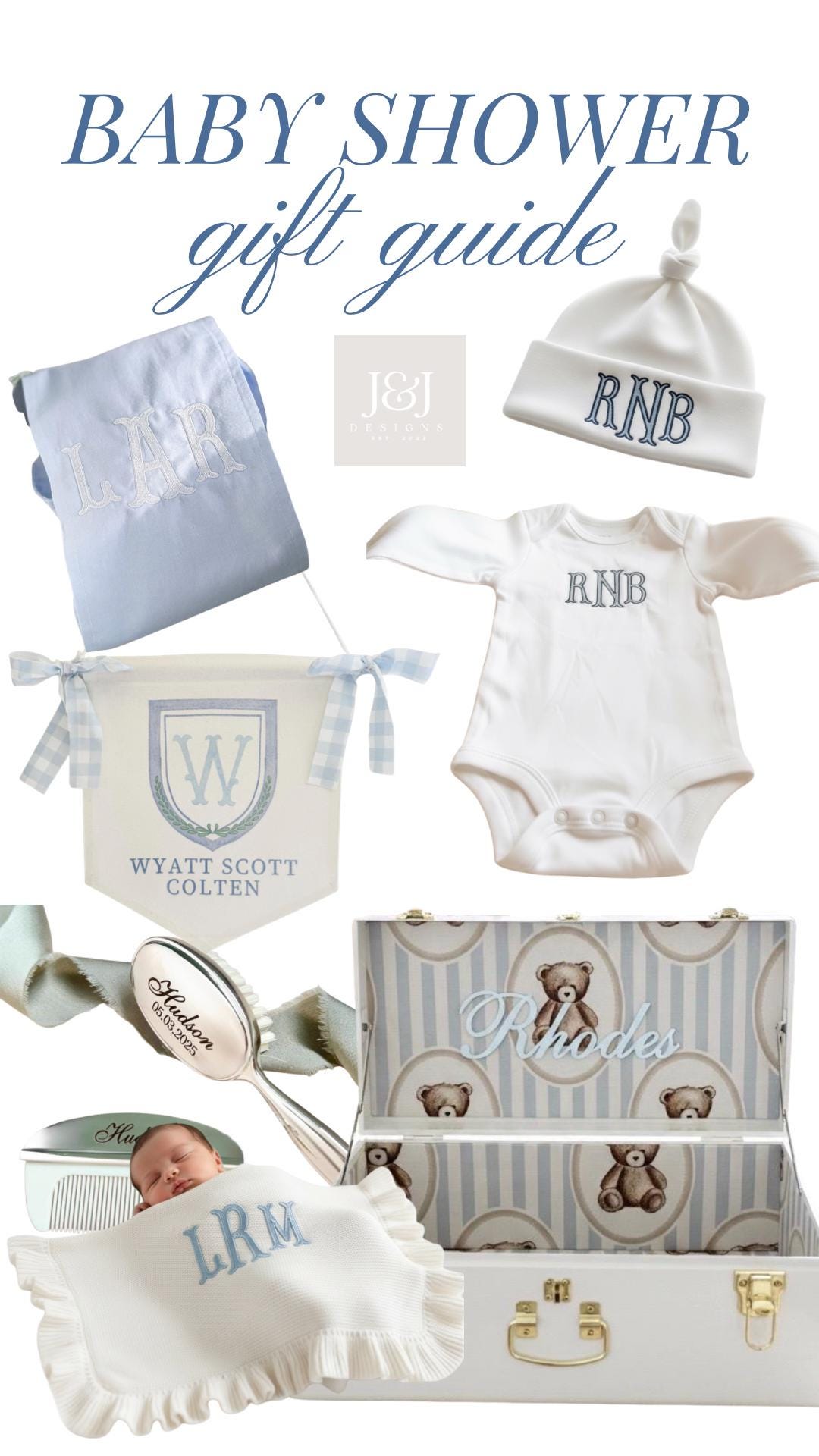 Embroider Baby Blanket Monogram Infant Gift Personalized Newborn Baby Shower Keepsake New Mom Gift Grandson Throw Blanket Name Announcement