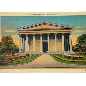 Antike Postkarten 1950er Jahre PA Philadelphia Girard College