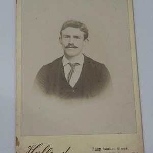 Antike Kabinett Karte Foto 1880er Jahre Viktorianisch Im Hardcase Gentlemen Portrait