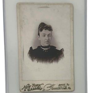 Antike Kabinett Karte 1800er Jahre Schöne Junge Frau Vintage Fotografie
