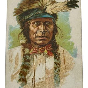 1888 N2 Allen & Ginter Indianer Häuptlinge Red Thunder Tabakkarte