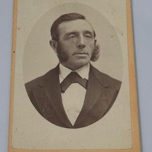 Antike Kabinett Karte 1880er Jahre Viktorianisch In Hartschale Distinguished Gentleman