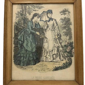 VTG Victorian Print La Mode Illustree Gilquin Fils. imp Paris ,b5