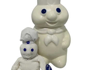 1997 Pillsbury Doughboy Ceramic Cookie Jar *has Crazing / Vintage