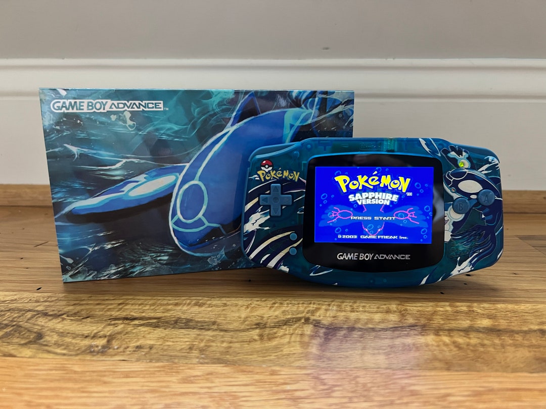 Ready Now Custom Kyogre Themed GBA Laminated IPS Screen Mod Etsy