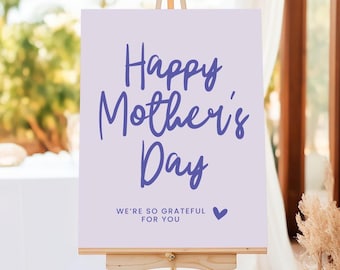 Mothers Day Banner, Happy Mothers Day Sign, Happy Mothers Day Poster, Mothers Day Welcome Sign, Mothers Day Decoration, Printable