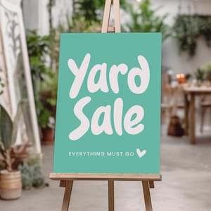 Yard Sale Sign, Yard Sale Banner, Yard Sale Poster, Garage Sale Sign, Moving Sale, Garage Sale Yard Sign, Estate Sale Printable