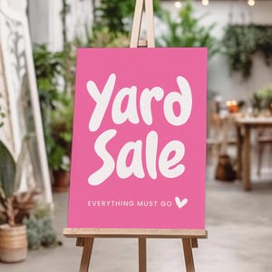 Yard Sale Sign, Yard Sale Banner, Yard Sale Poster, Garage Sale Sign, Moving Sale, Garage Sale Yard Sign, Estate Sale Printable