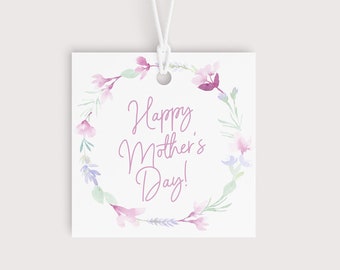 Muttertag Geschenkanhänger Floral Goodie Tag für Mama Favor Tags Muttertag Blumen Cookie Tag für Mama Printable