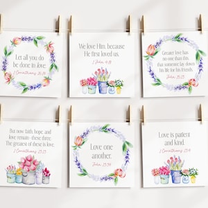 Christliche Valentinstagskarten, Liebesbibelverse, Valentinstags-Schriftkarten, Valentinstagsdekoration Christian Galentines Party Printable