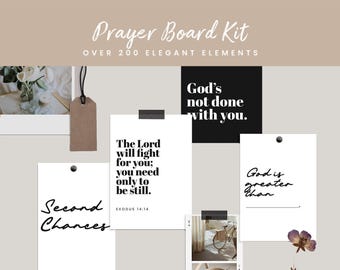 Minimalist Prayer Board Kit, Prayer Vision Board, Prayer Request, Answered Prayer, Prayer Wall,  Elegant Prayer Board, Prayer Board Ideas
