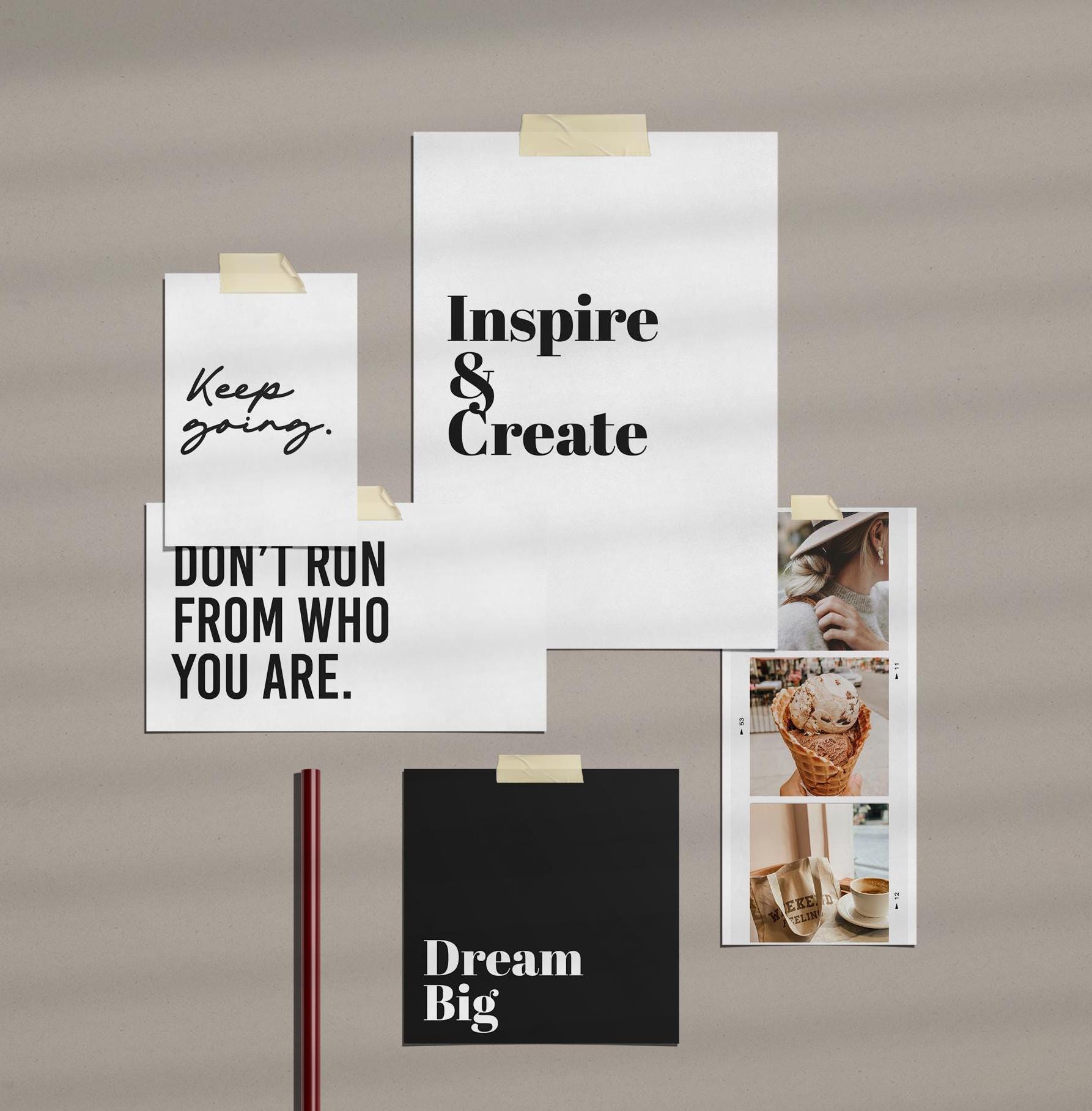 Minimalist Vision Board Kit Vision Board Ideas Elegant Vision Board