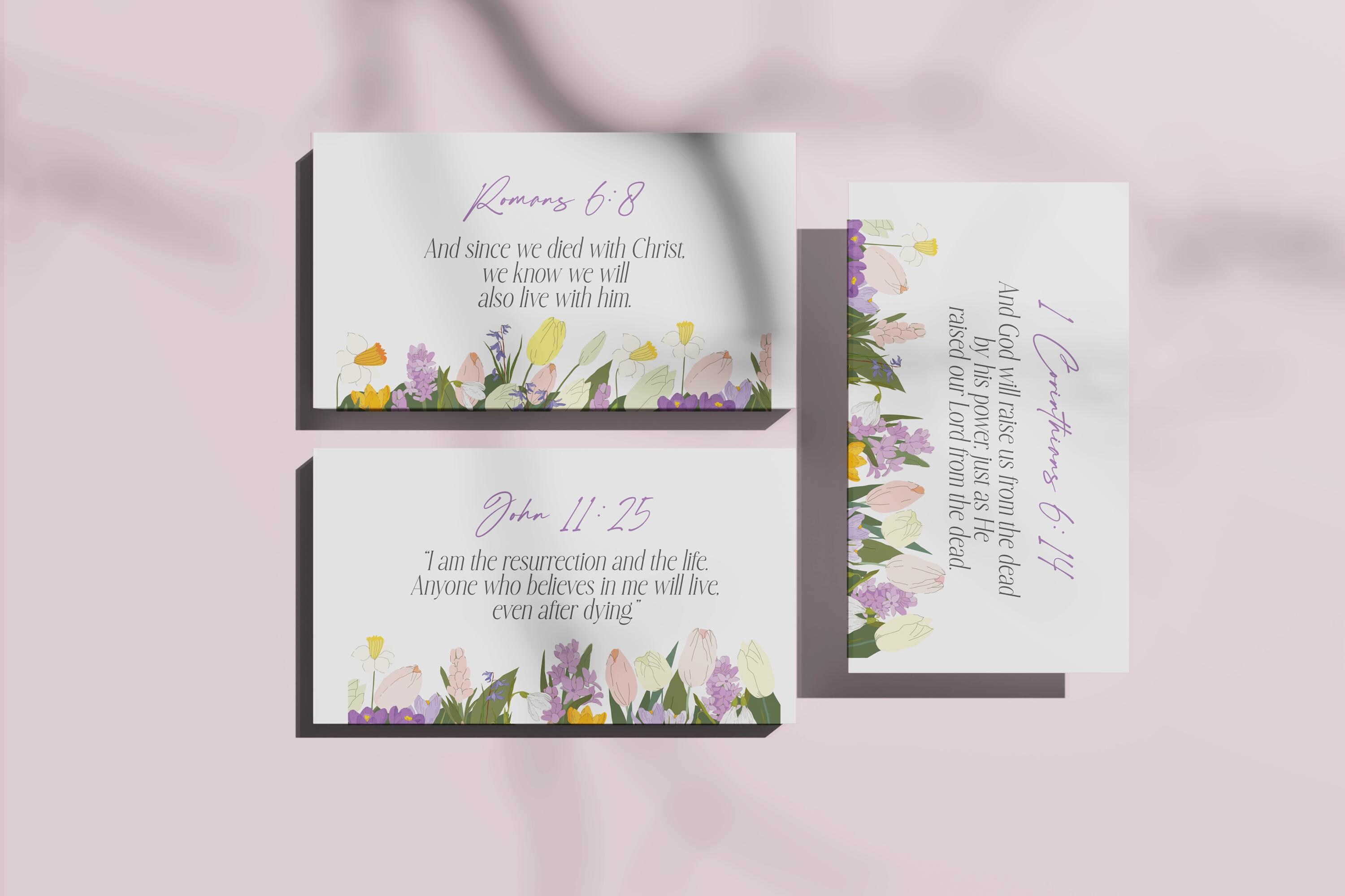 Easter Bible Verse Cards, Easter Scripture Cards, Easter Gift Tags ...