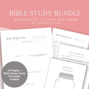 Digital Bible Study, Printable Faith Journal, Minimalist Christian Planner Devotional Journal, Bible Verse Print, Goodnotes, Digital Planner