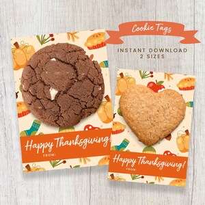 Thanksgiving Cookie Cards, Thanksgiving Cookie Tags, Sugar Cookie Cards, Thanksgiving Cookies, Pumpkin Cookies, Turkey Cookies Printable
