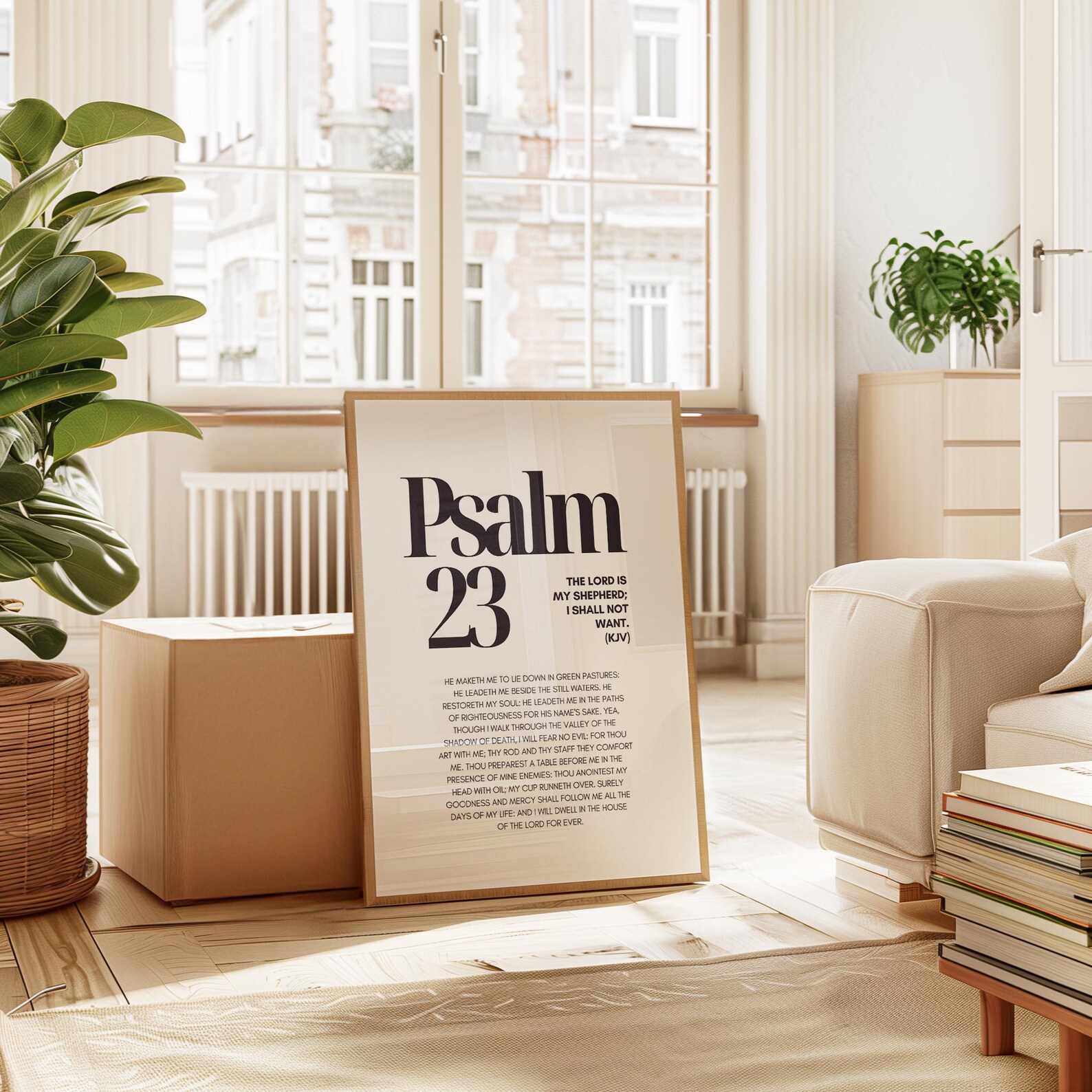 Psalm 23 Bible Verse Wall Art Minimalist Scripture Art Modern Bible ...