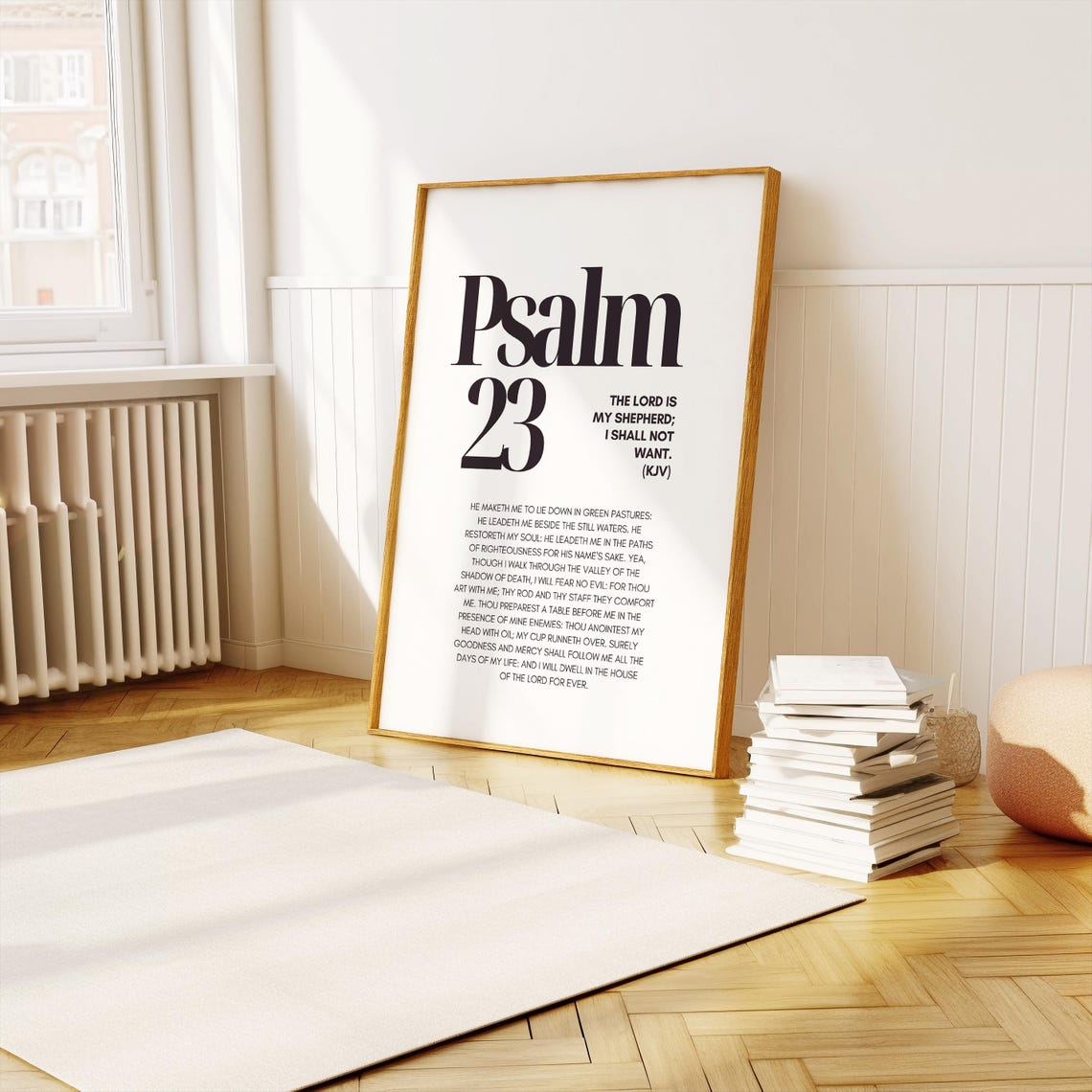 Psalm 23 Bible Verse Wall Art Minimalist Scripture Art Modern Bible ...
