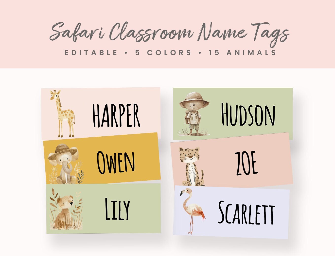 Safari Name Tag - Etsy safari-name-tag-etsy