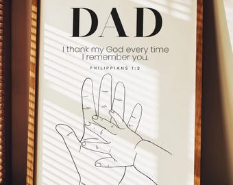 Father's Day Bible Verse Print, Meaningful Keepsake (Digital Download)