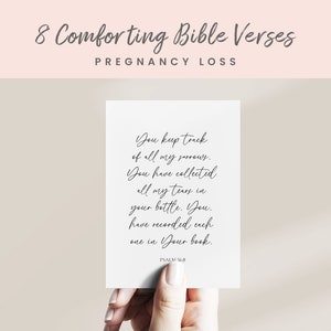 8 cartes de versets bibliques sur une fausse couche, cadeau de fausse couche, cartes des Écritures saintes, encouragement, versets sur la guérison, perte d'un nourrisson, perte d'un enfant, imprimables