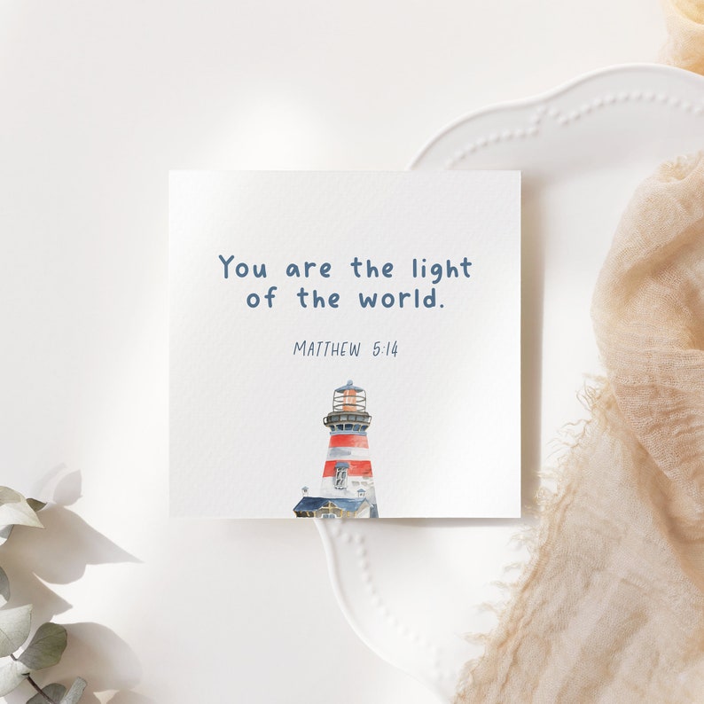 Summer Bible Verse Cards, Memory Verse, Scripture Cards for Kids, Ocean ...