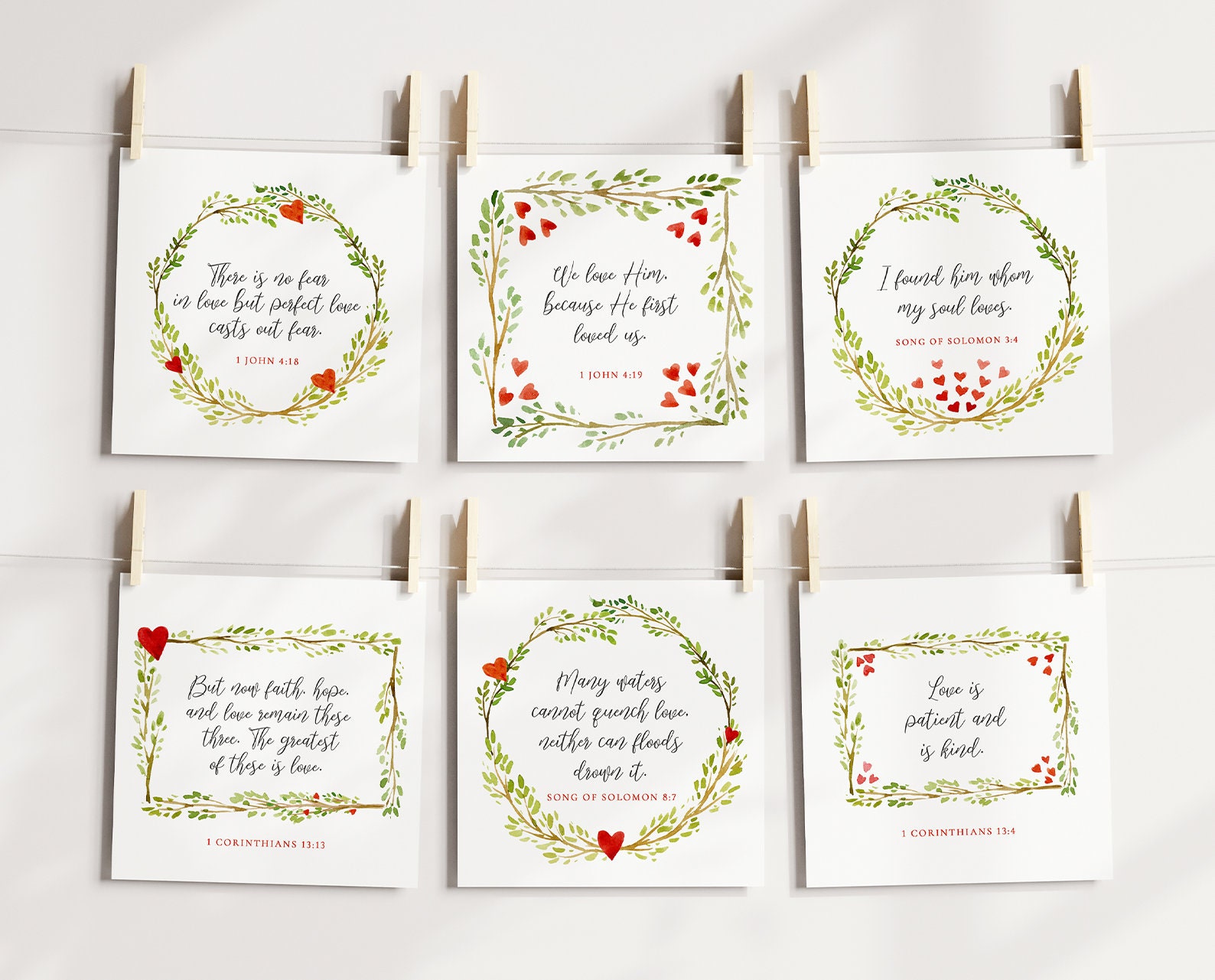 Wedding Bible Verses DIY Wedding Scripture Cards Christian Wedding