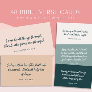 Bibel-Vers-Karten für Frauen Schriftkarten für Journaling Christian Memory Vers Scrapbooking Inspirational Glaube Geschenk für Mom Printable