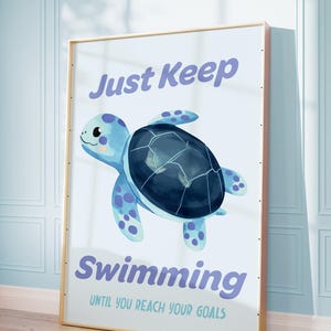 Under The Sea Classroom Decor, Ocean Themed Classroom Poster Colorful Motivational Classroom Wall Art Growth Mindset, Swim School Decoration