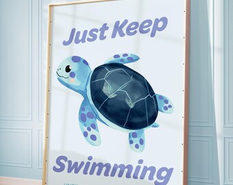 Under The Sea Classroom Decor, Ocean Themed Classroom Poster Colorful Motivational Classroom Wall Art Growth Mindset, Swim School Decoration