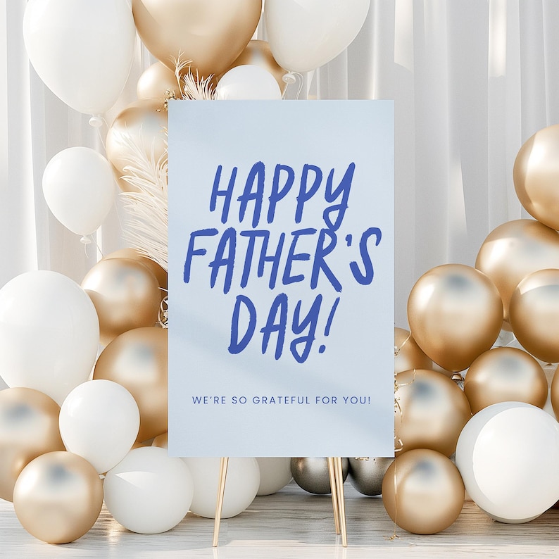 Fathers day party sign