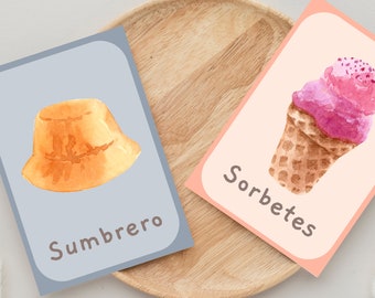 Tagalog Summer Flash Cards, Filipino Flash cards, Classroom Decor, Nursery Decor, Preschool,  Printable Tagalog Flashcards,DIGITAL DOWNLOAD
