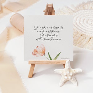 Cartões de versículos bíblicos de aniversário para a mãe, cartões de escritura, presente para a mãe, Provérbios 31, mulher cristã, aniversário cristão, decoração, para impressão