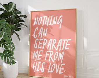 Love Bible Verse Wall Art Pink Feminine Decor Christian Teen God's Love Scripture Memory Verse Teen Wall Art Christian Valentines Printable