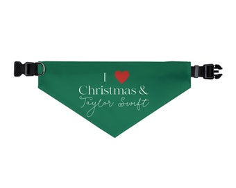 Christmas Dog Bandana Collar | Dog Bandana for Taylor Swift Fans