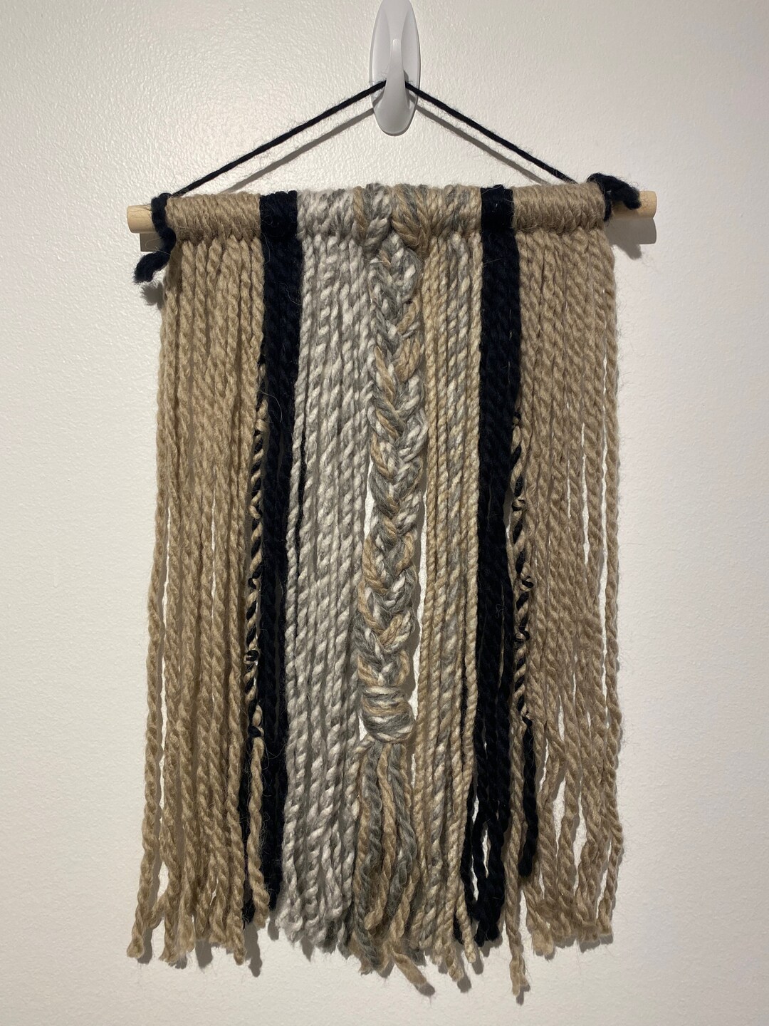 Tan and Grey Wall Hanging Etsy