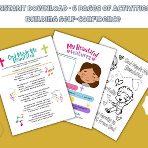 God heeft me mooi gemaakt | Christelijke liedactiviteit voor kinderen | Afdrukbare devotional + stamboom | Psalm 139 | Op geloof gebaseerde bevestigingen