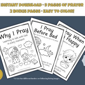 Why I Pray - Christian Coloring Pages for Kids | Printable Bible Activity | Prayer Time Bible Verses for Children | Sunday School